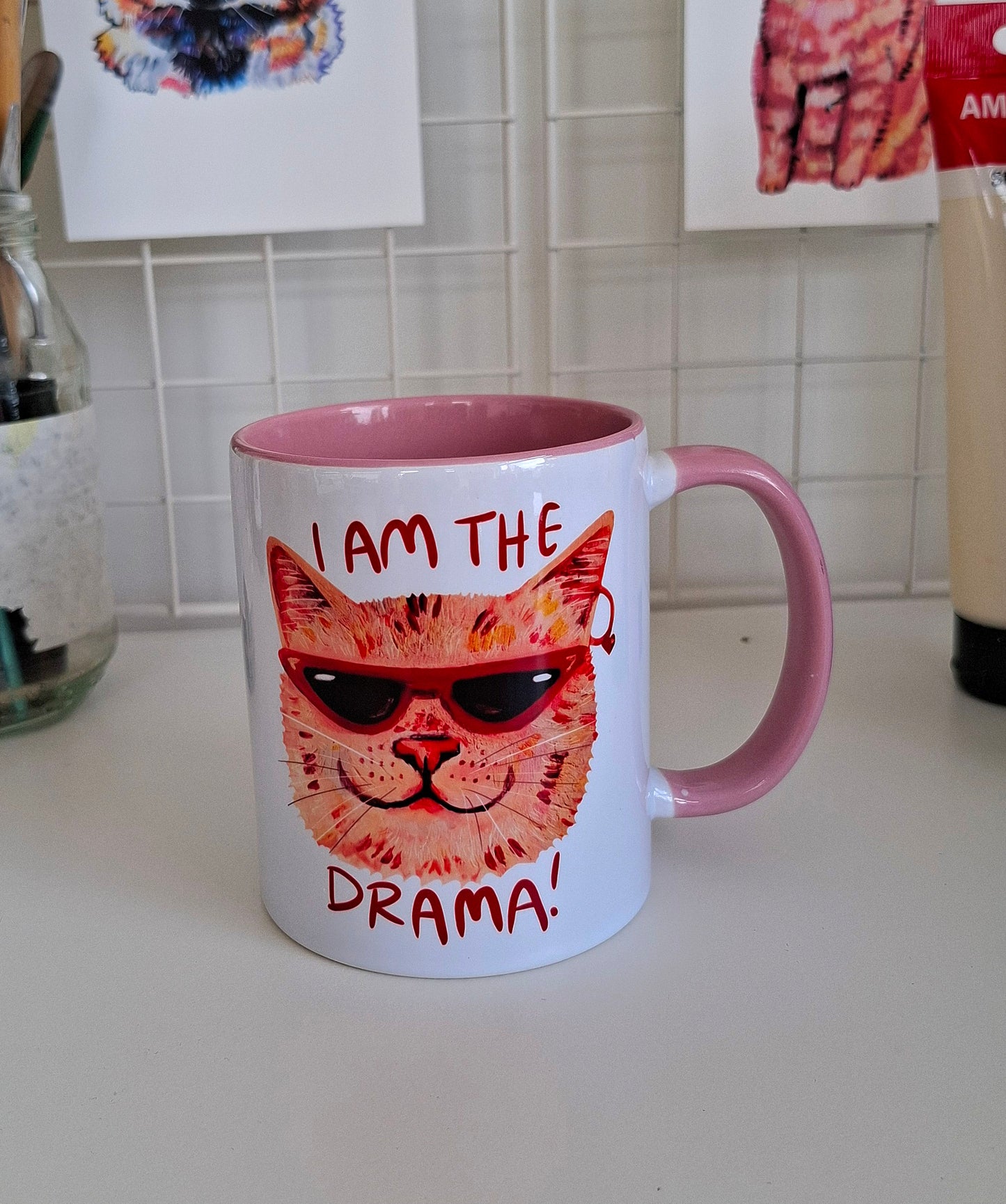 Ik ben de Drama Cat Mok – Handgemaakt keramiek voor kattenliefhebbers