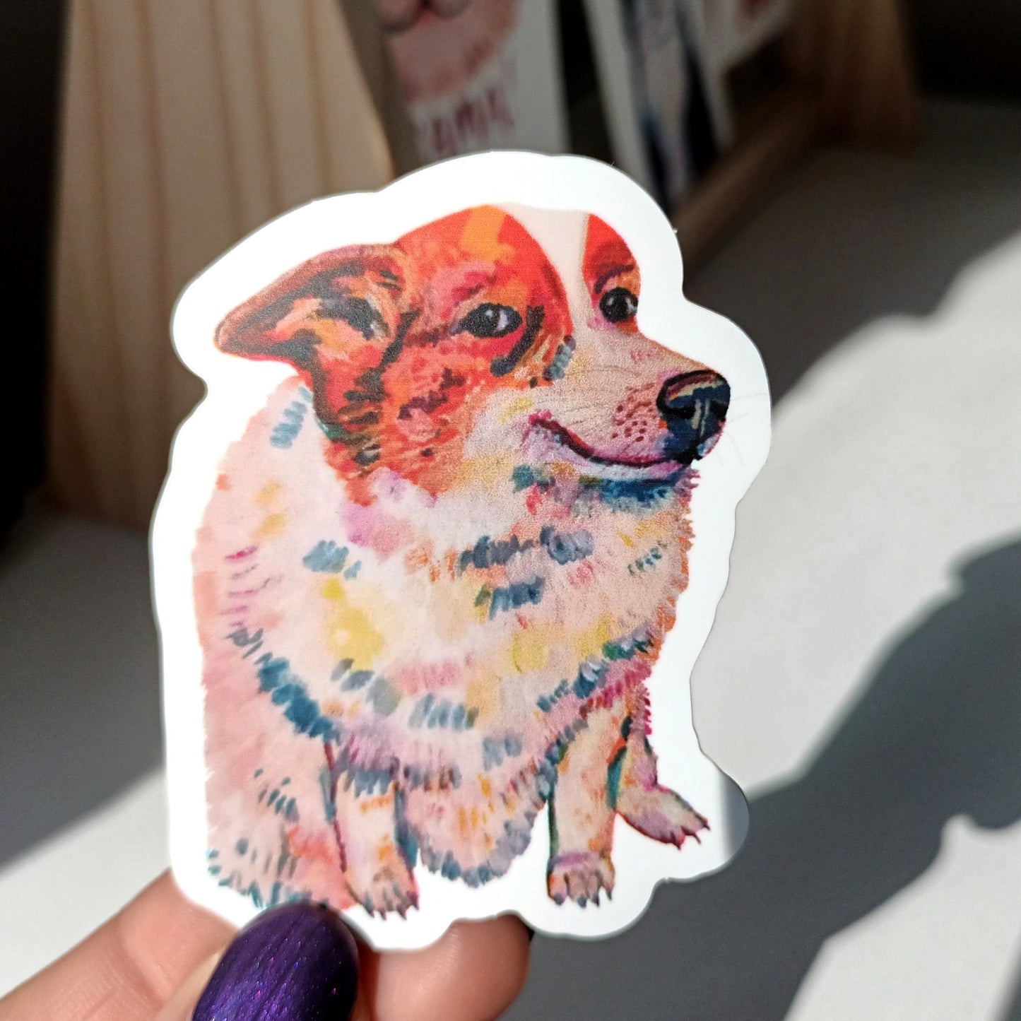 Side-Eye Dog Sticker – Funny & Sassy Pup, Waterproof Vinyl Decal