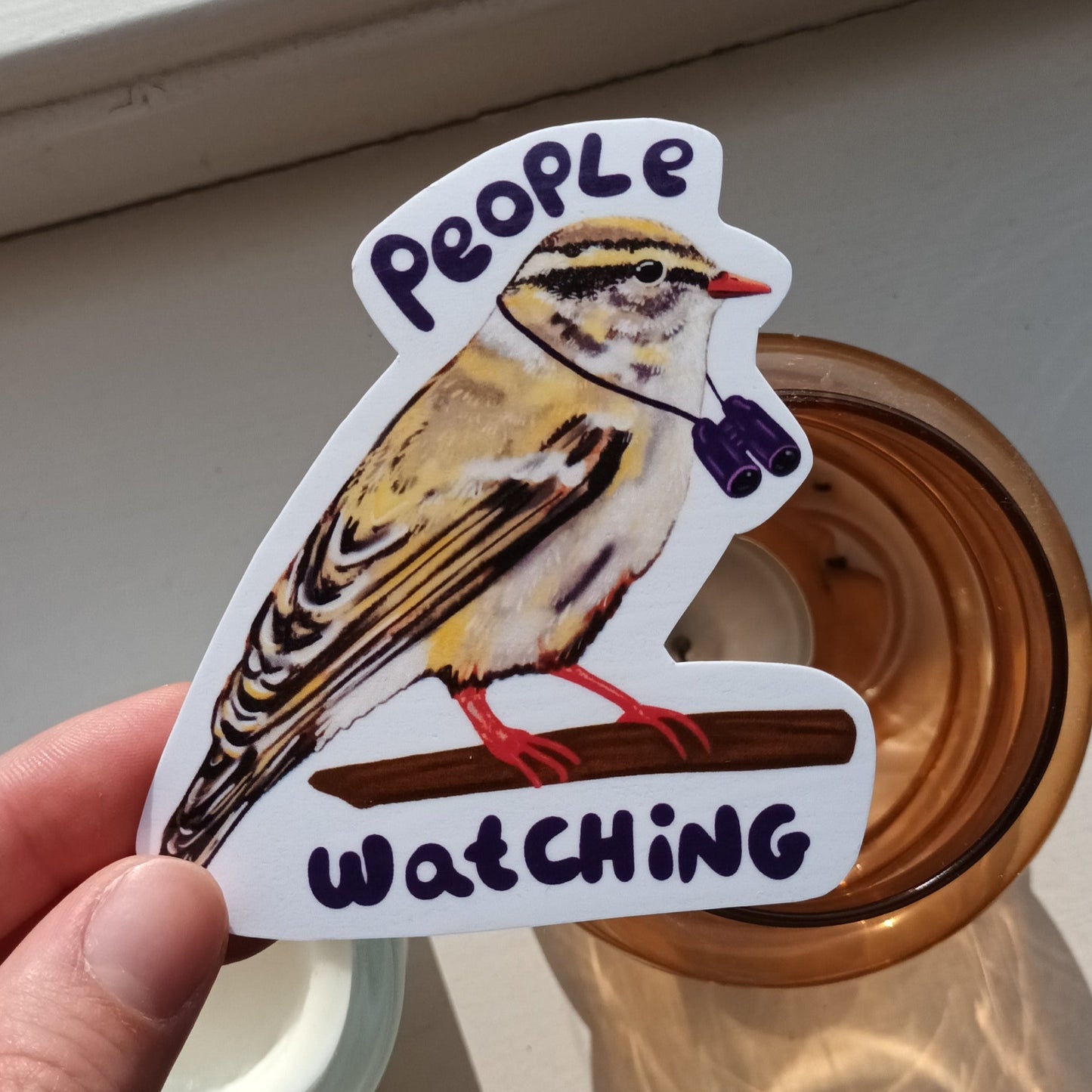 Waterproof vinyl sticker for birdwatching enthusiasts