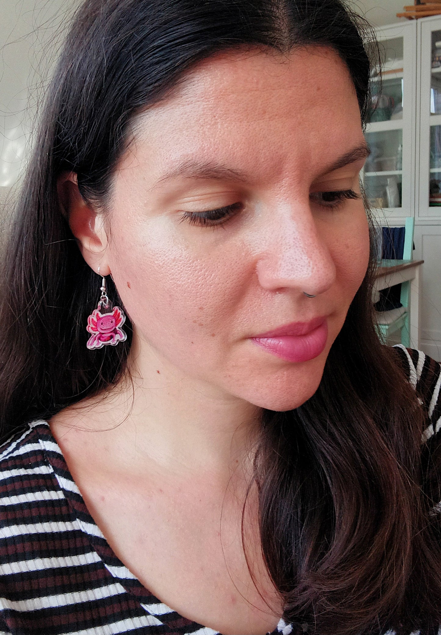 Cute Axolotl Earrings β Handmade Earrings