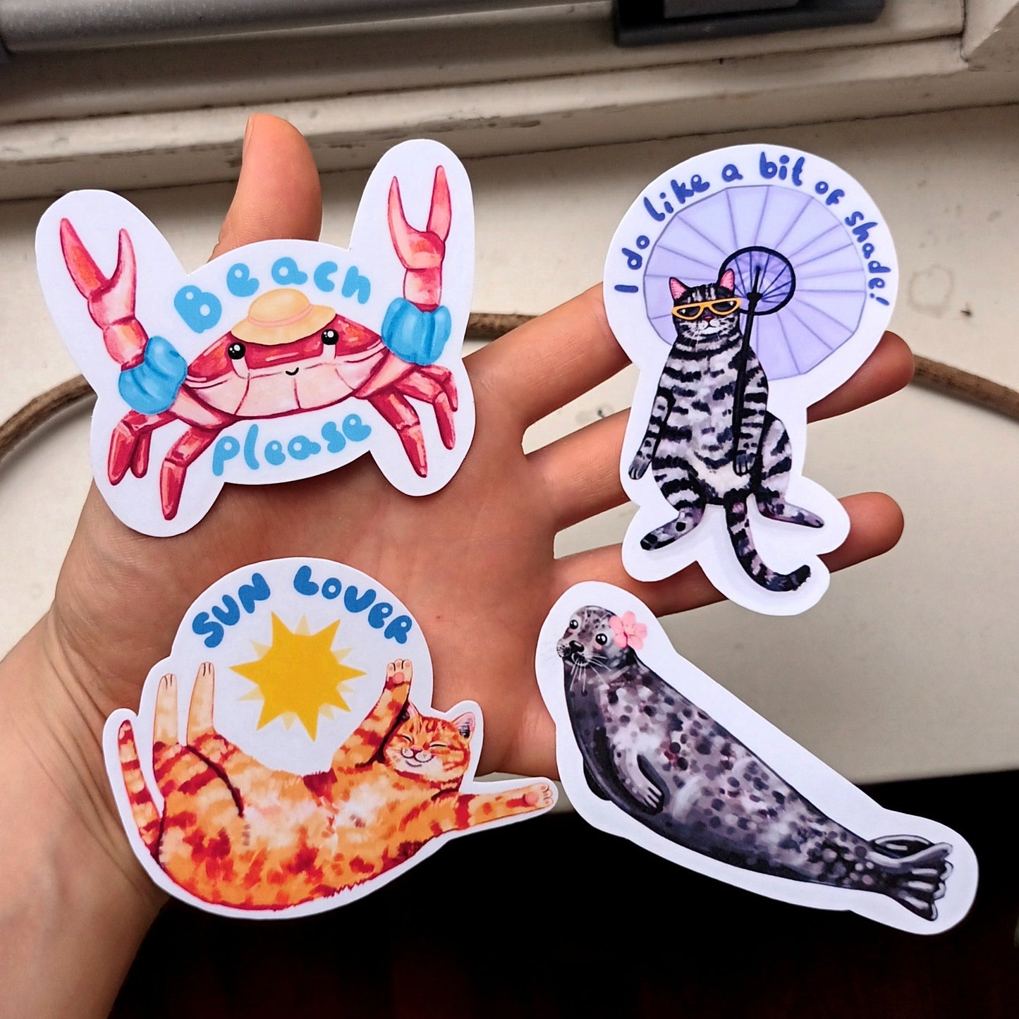 Cute Seal Sticker- Handmade Waterproof Vinyl
