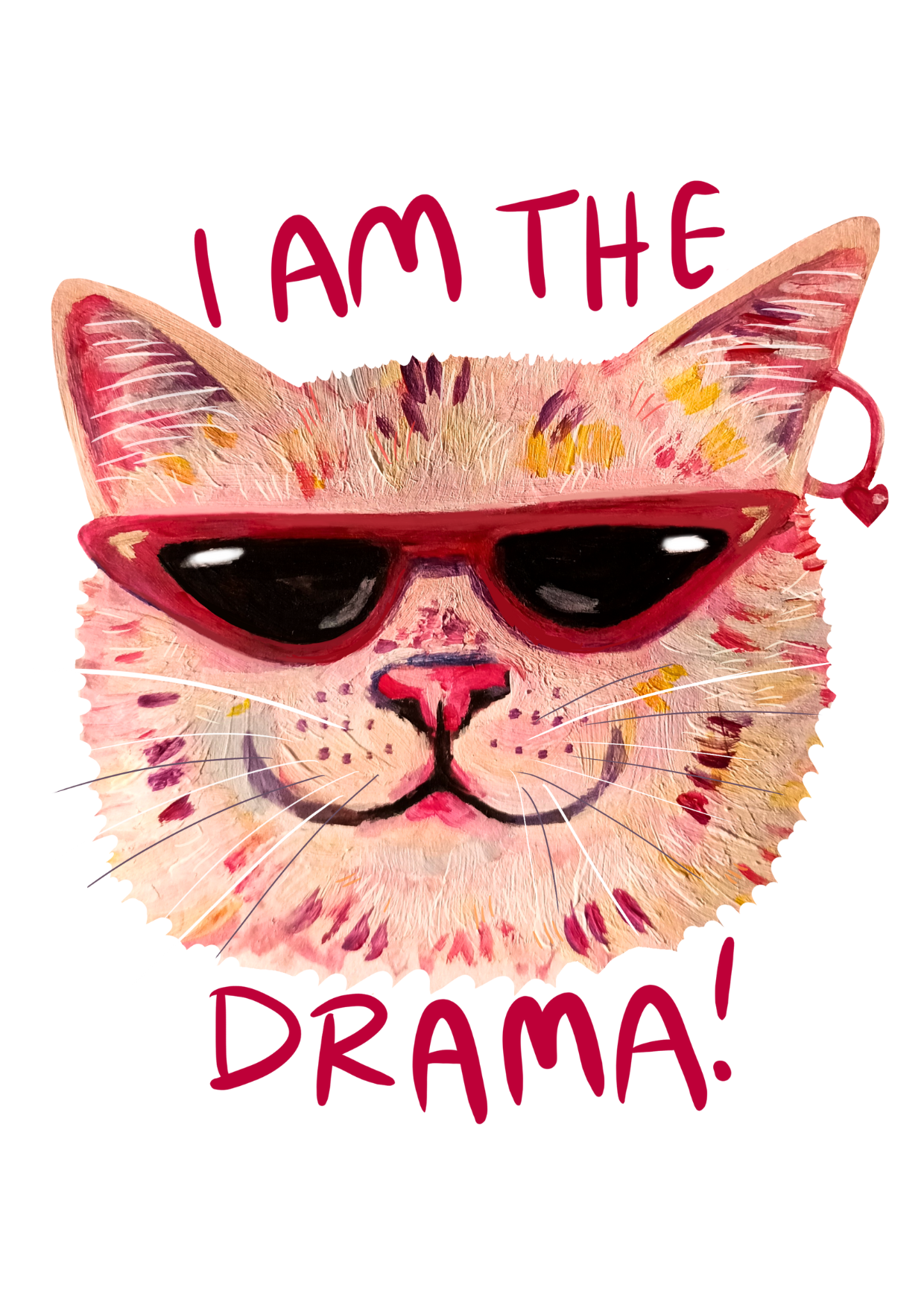 I Am The Drama Cat Postcard – Funny & Sassy Cat Art Card