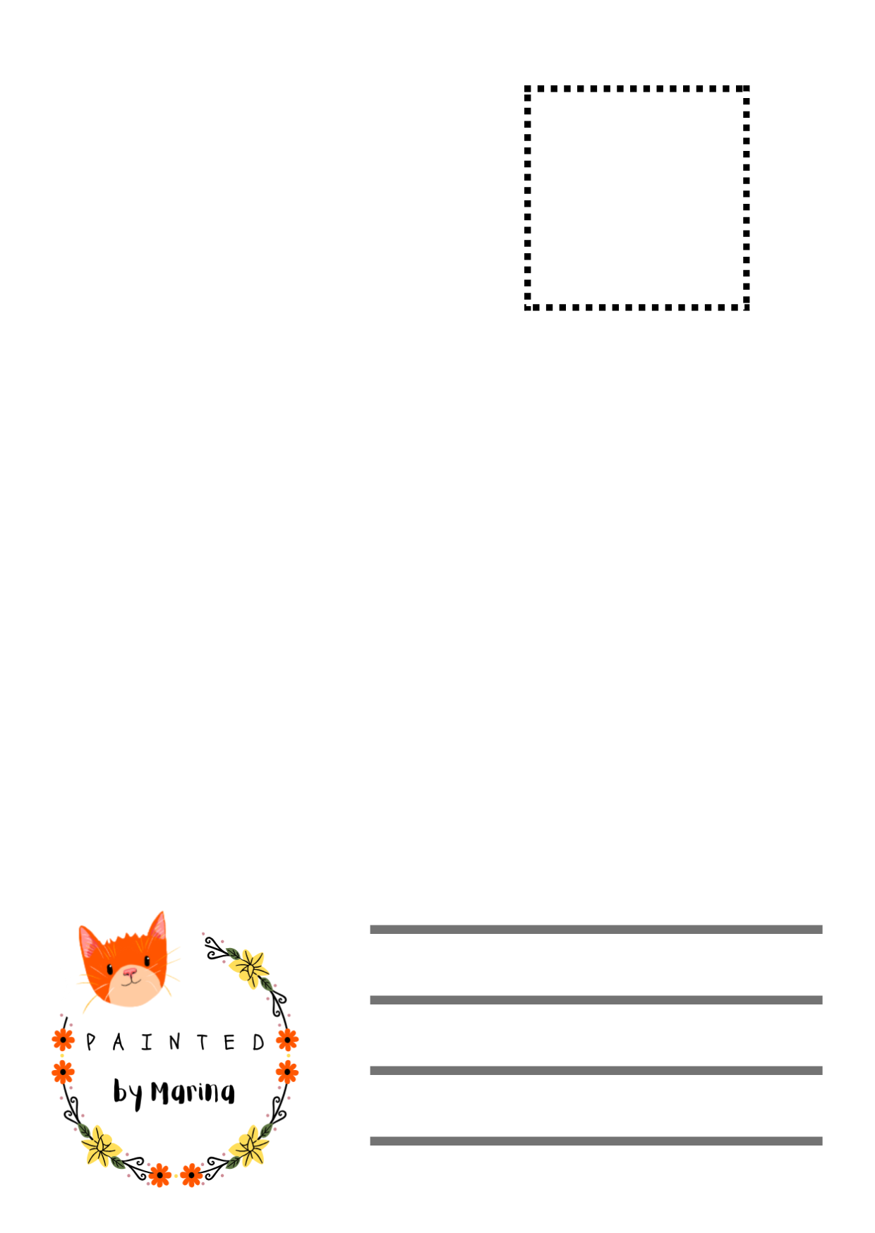 Wageningen-themed postcard with a charming orange cat – high-quality eco-friendly print.