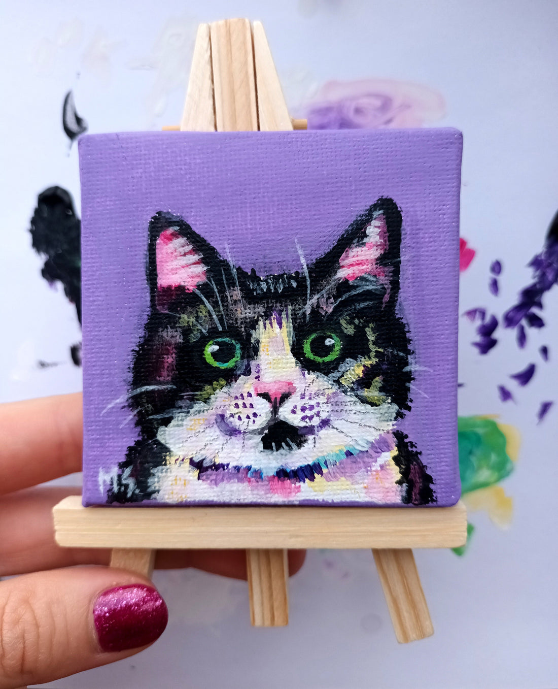 Get a Cute Personalised Mini Pet Portrait – Hand-Painted & Ready for Pickup in Wageningen! 🎨🐾