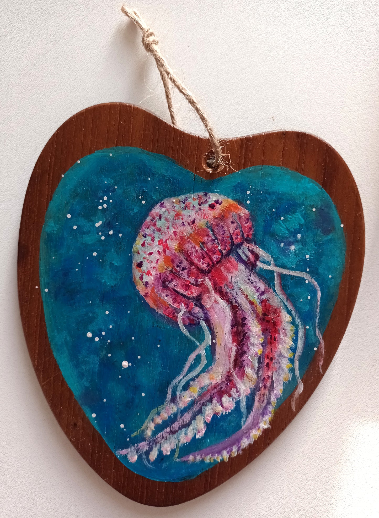 "Jelly dreams" Schilderij op een houten hart