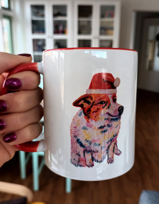 Dog Christmas Mug - Handmade Christmas Mug