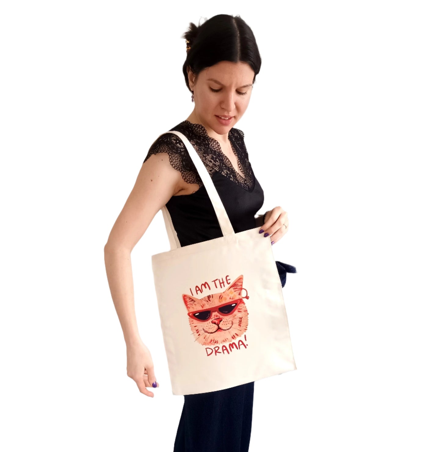 Drama Cats Tote Bag - Double Sided Tote Bag