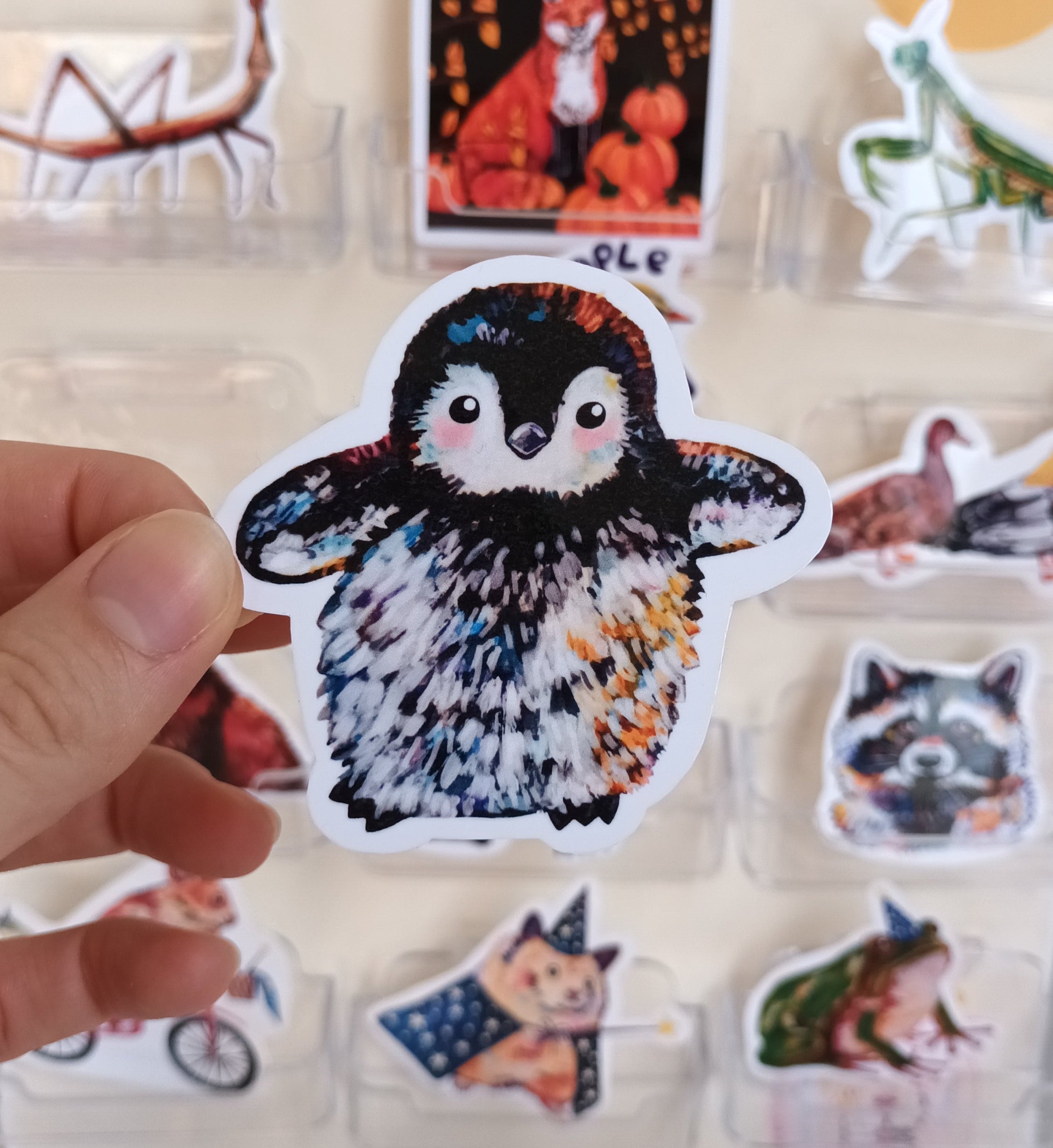 Cute little penguin vinyl sticker for laptops or water bottles