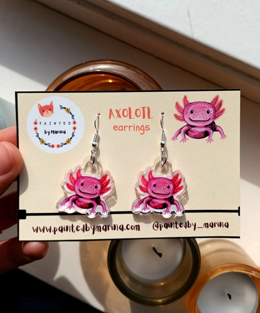 Cute Axolotl Earrings – Handmade Earrings