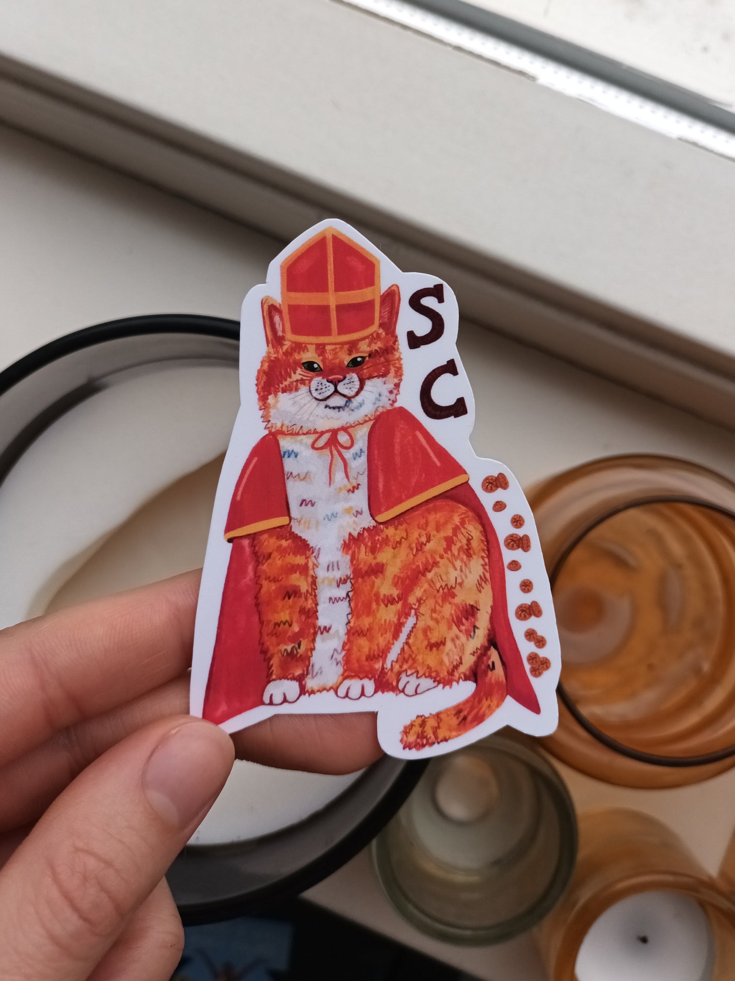 Sintercat Sticker – Cute Sinterklaas Cat Sticker
