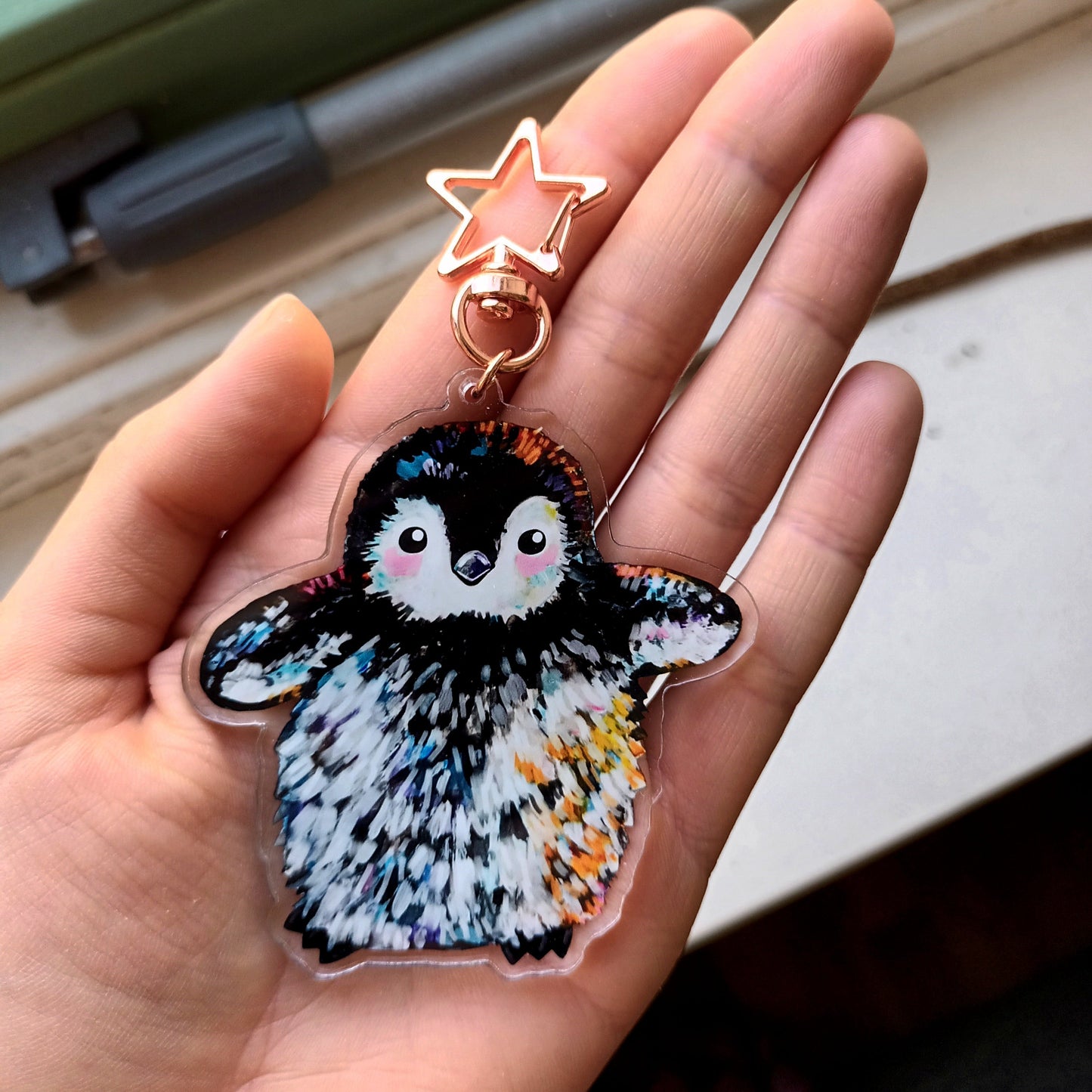Cute Penguin Charm - Large Acrylic Keychain