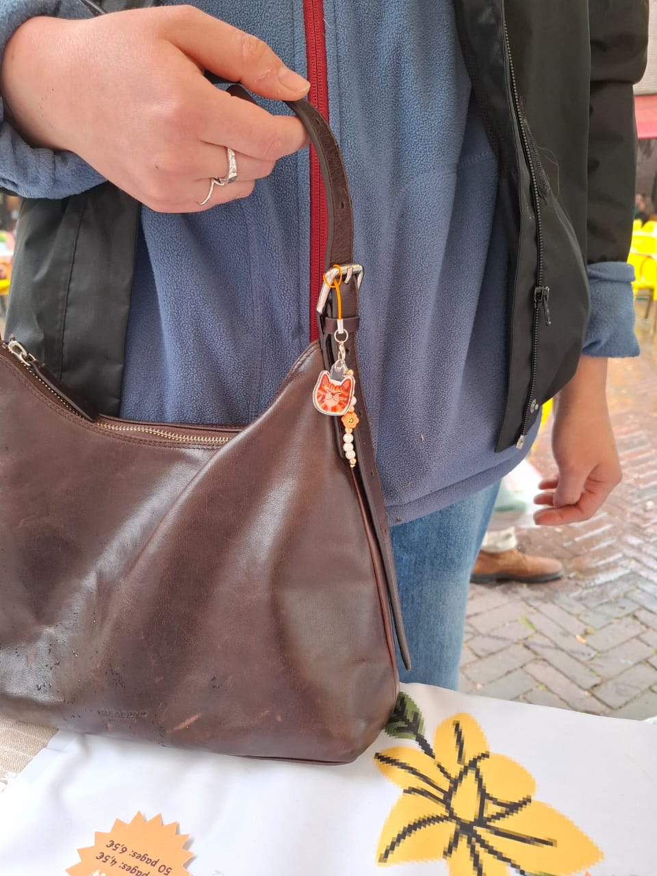 Cute Orange Cat Phone Charm – Handmade Cat Charm
