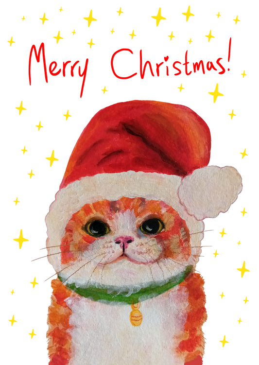 Cat Xmas Card