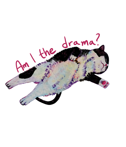 Drama cat sticker