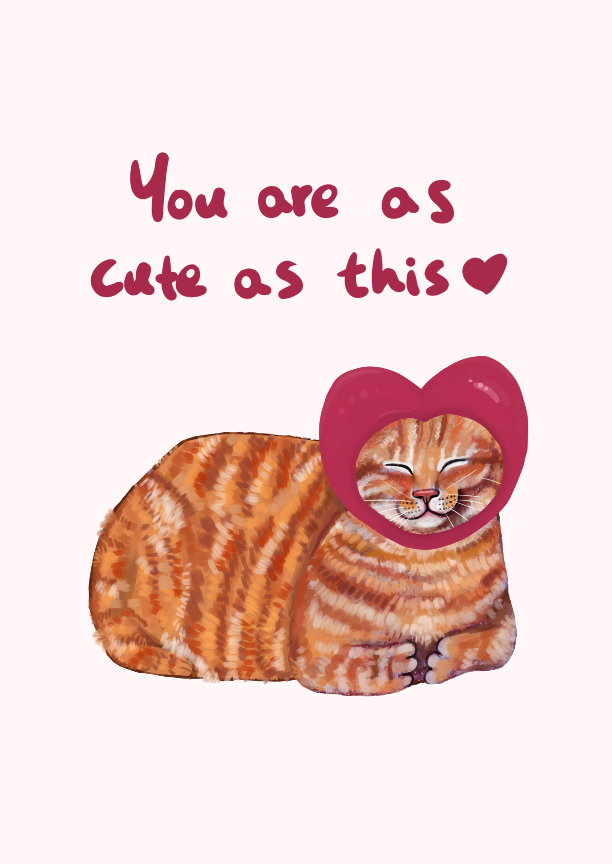 You are as cute as this - Valentine's Card