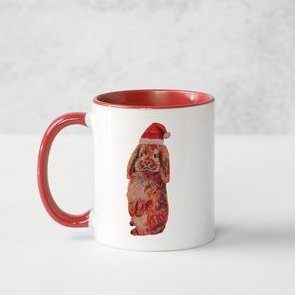 Bunny Christmas Mug - Handmade Christmas Mug