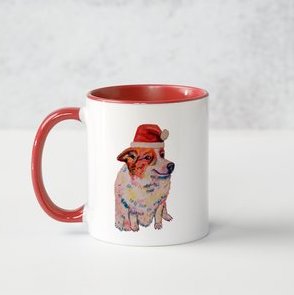 Dog Christmas Mug - Handmade Christmas Mug